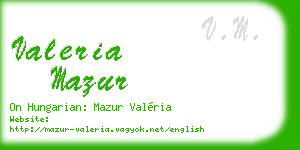 valeria mazur business card